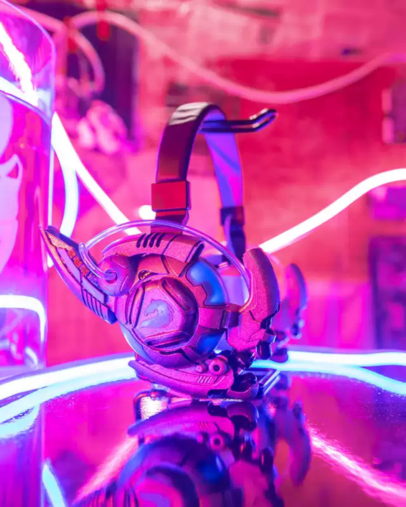 Fallen Angel Futuristic Cosplay Cyberpunk White Headband And Mask (Sold Separately)