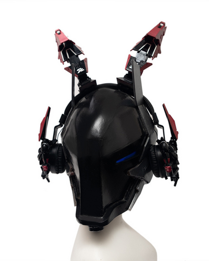 Fallen Angel Futuristic Cosplay Cyberpunk White Headband And Mask (Sold Separately)