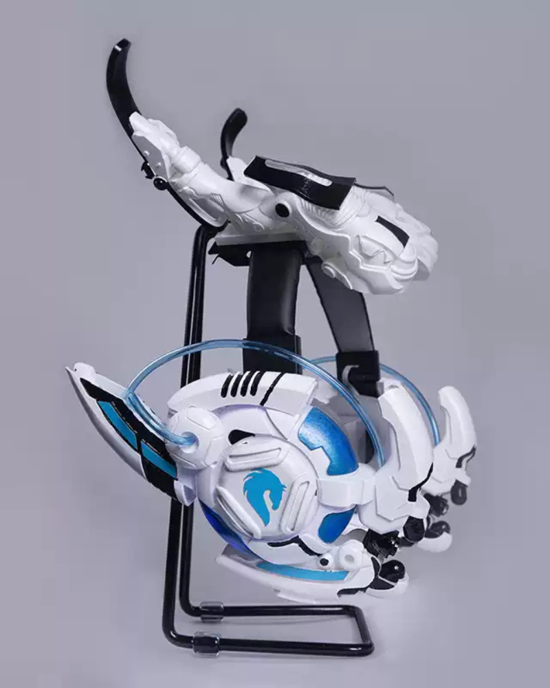 Fallen Angel Futuristic Cosplay Cyberpunk White Headband And Mask (Sold Separately)