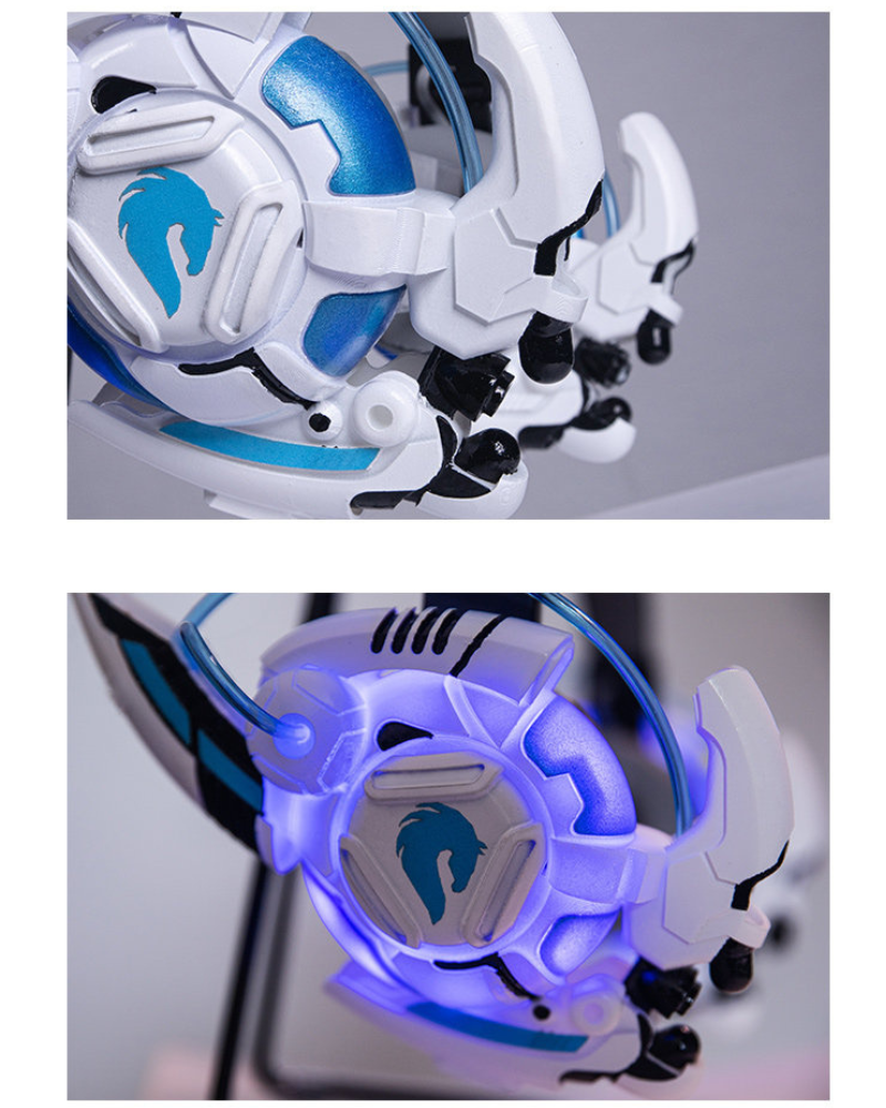 Fallen Angel Futuristic Cosplay Cyberpunk White Headband And Mask (Sold Separately)