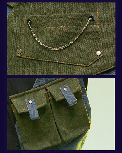 XIPHEVIL Cyberpunk Outfits Far-Off Vanguard Multi-Pocket Jacket