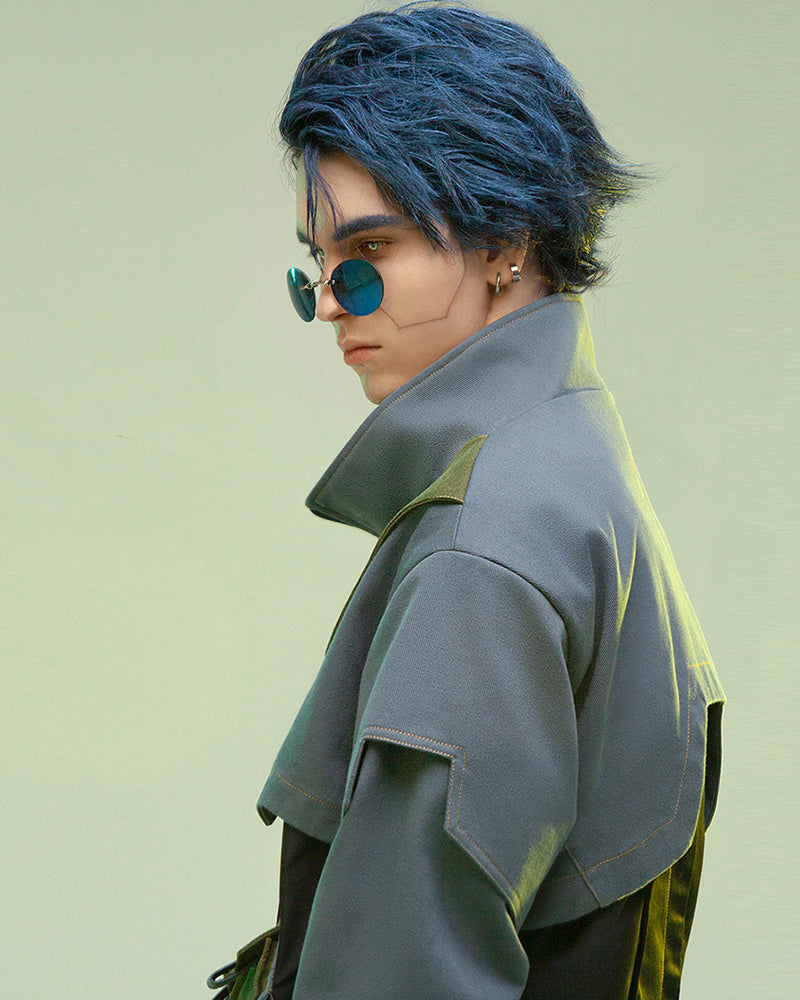 XIPHEVIL Cyberpunk Outfits Far-Off Vanguard Multi-Pocket Jacket