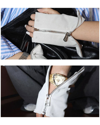 Urban Wasteland|Zipper Fingerless Gloves