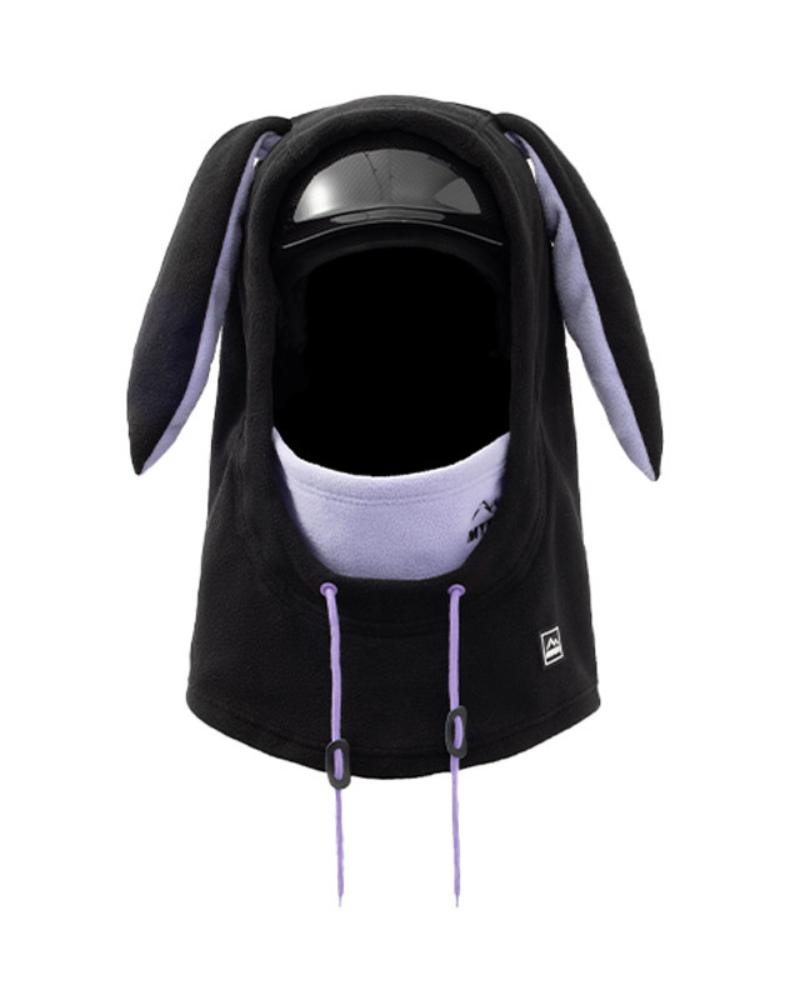 Ski Wear Fleece-Lined Bunny Ear Unisex Balaclava Hood