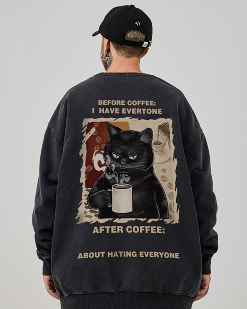 Fun Street Cartoon Hip-Hop Oversized Sweatshirt