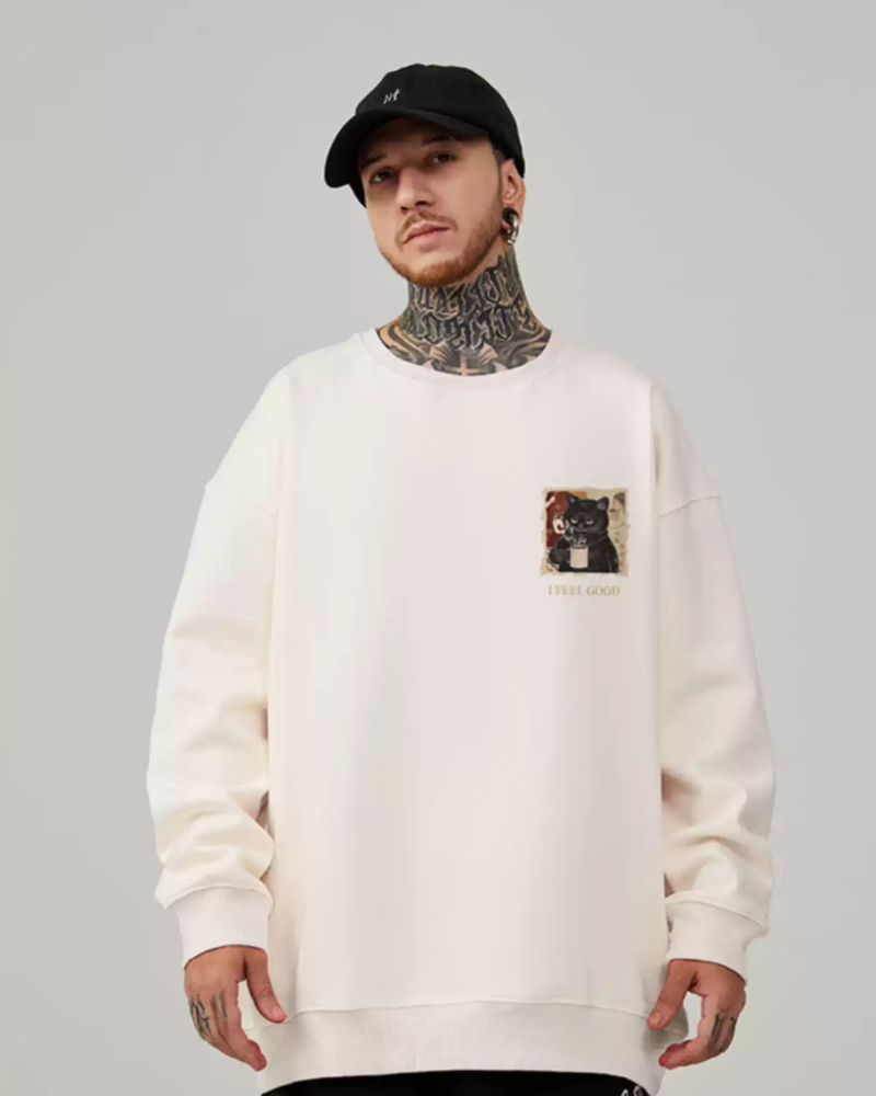 Fun Street Cartoon Hip-Hop Oversized Sweatshirt