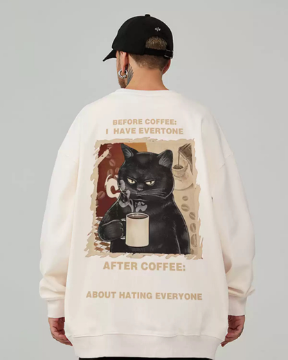 Fun Street Cartoon Hip-Hop Oversized Sweatshirt