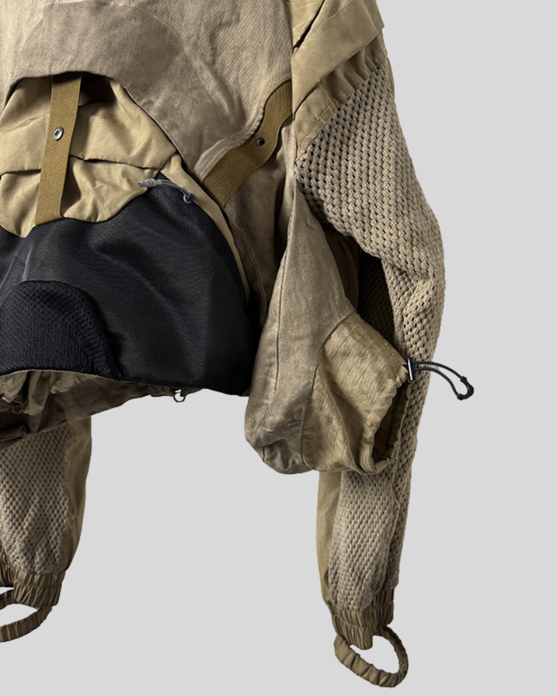 Functional Apocalyptic Wasteland Modular Detachable-Collar Jacket