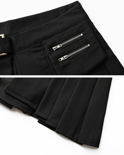 Functional Belt Pocket Cargo Mini Skirt
