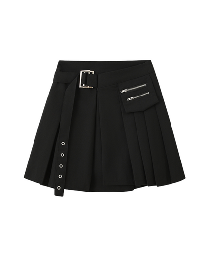 Functional Belt Pocket Cargo Mini Skirt