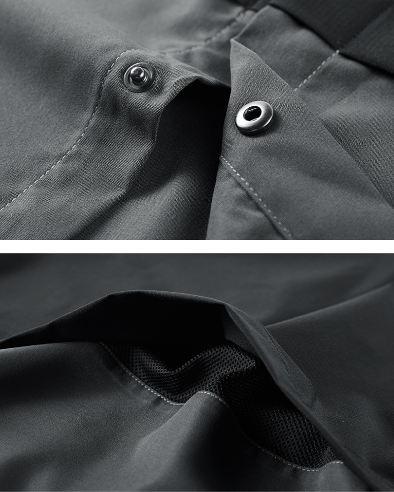 Functional Color-Block Techwear Shirt