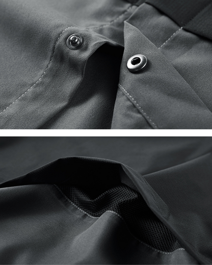 Functional Color-Block Techwear Shirt
