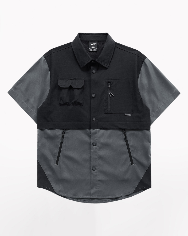 Techwear T-shirts,tactical shirt,mens black tees,cargo t-shirt men&