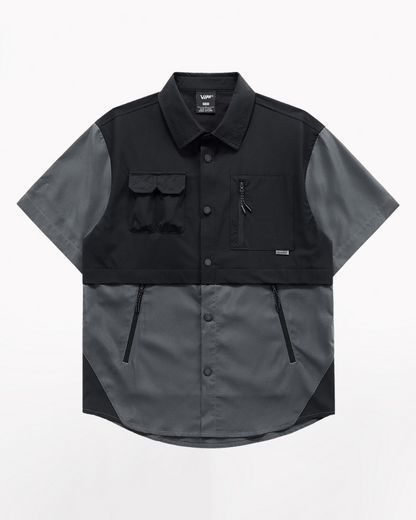 Techwear T-shirts,tactical shirt,mens black tees,cargo t-shirt men&