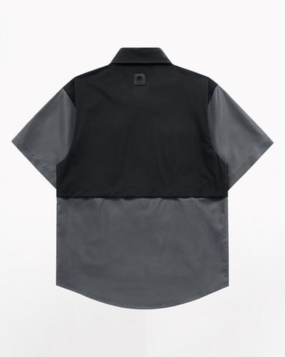 Functional Color-Block Techwear Shirt