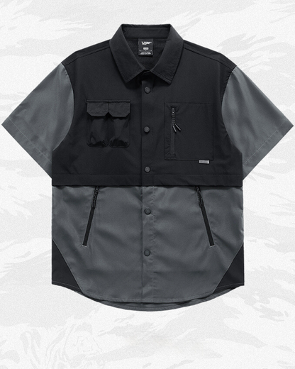 Techwear T-shirts,tactical shirt,mens black tees,cargo t-shirt men&