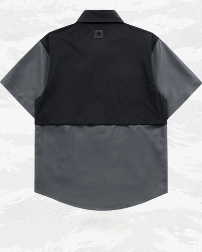 Functional Color-Block Techwear Shirt