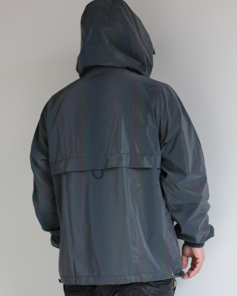 Functional Reflective Half-Zip Hooded Jacket