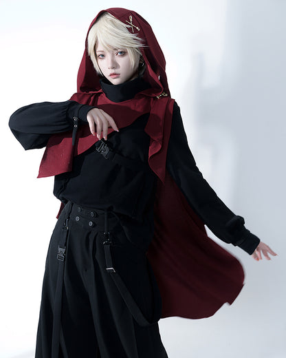 Functional Dark Cool Unisex Sweatershirt&amp;Pants&amp;Cape（Sold Separately)