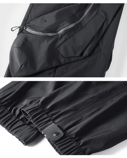 Functional Deconstructed Patchwork Zippered Cargo Pants