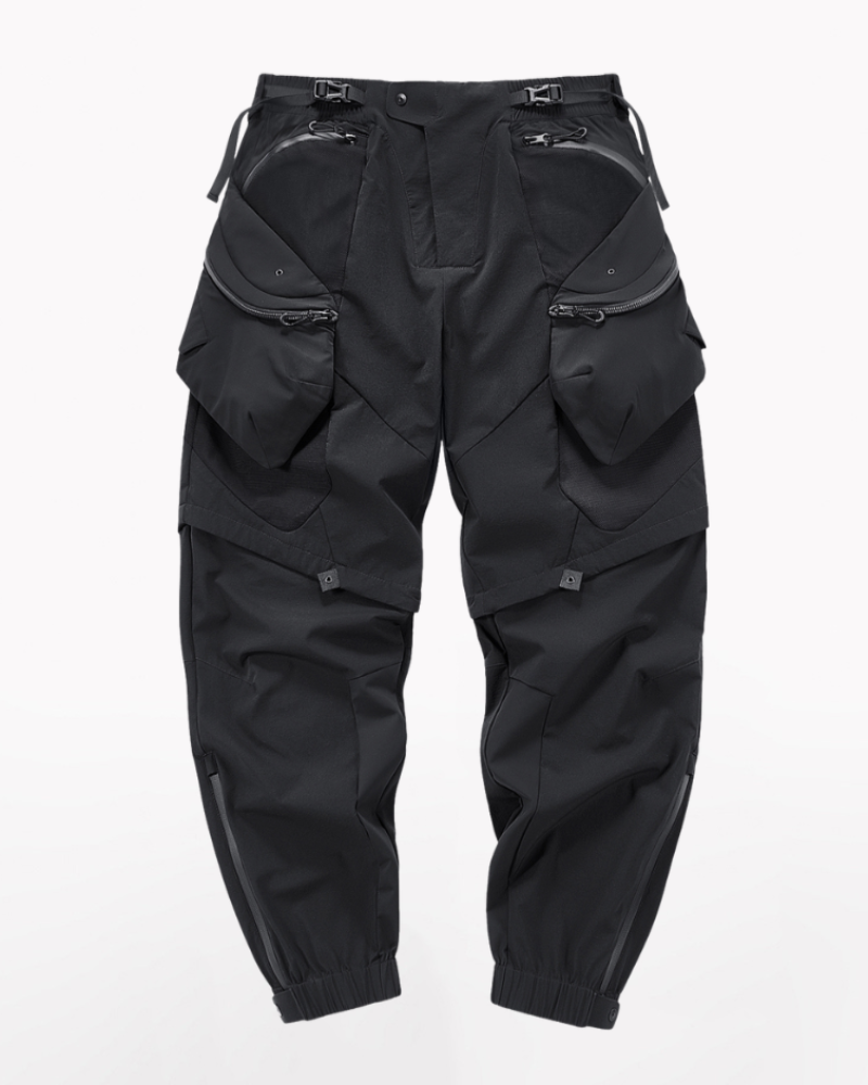 Functional Deconstructed Patchwork Zippered Cargo Pants