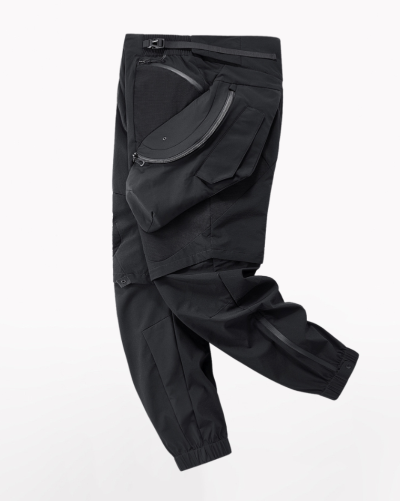 Functional Deconstructed Patchwork Zippered Cargo Pants