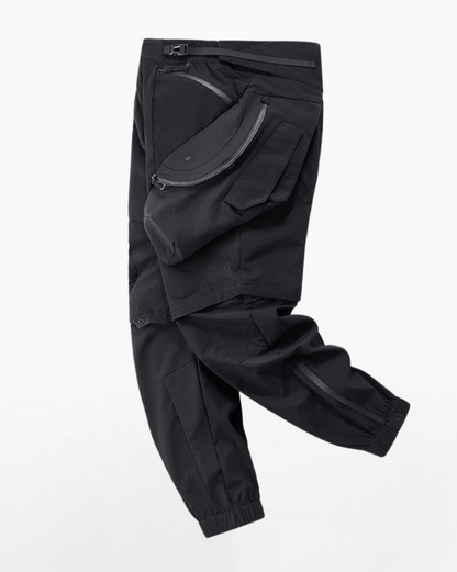 Functional Deconstructed Patchwork Zippered Cargo Pants