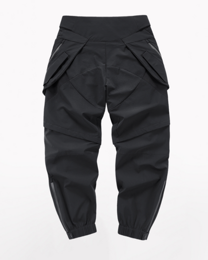 Functional Deconstructed Patchwork Zippered Cargo Pants