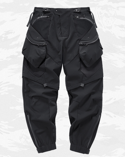 Functional Deconstructed Patchwork Zippered Cargo Pants