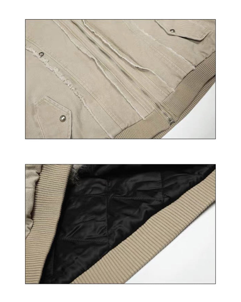 Functional Opium Style Deconstructed Patchwork Winter Jacket