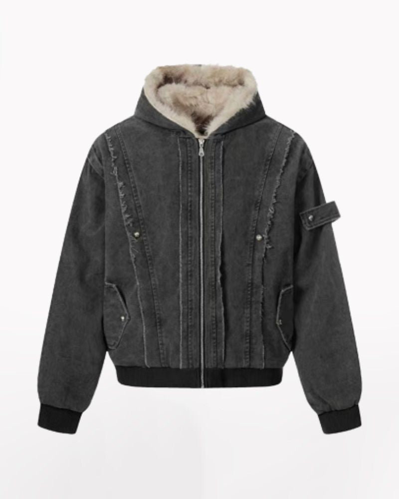 Functional Opium Style Deconstructed Patchwork Winter Jacket