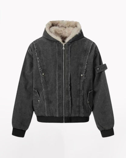 Functional Opium Style Deconstructed Patchwork Winter Jacket