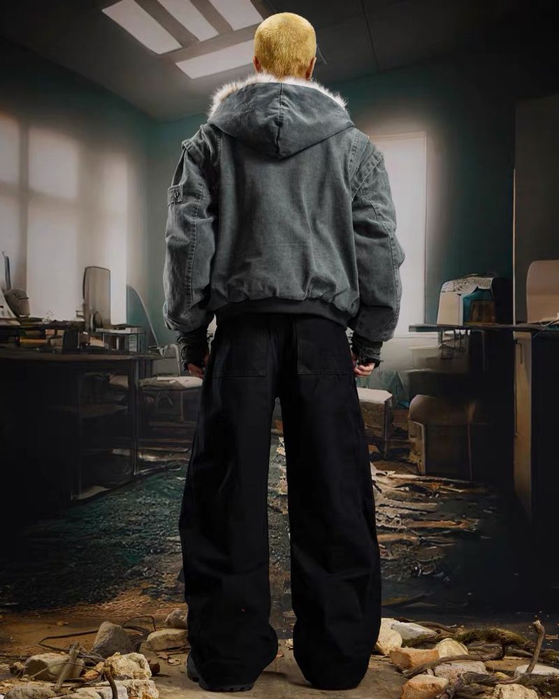 Functional Opium Style Deconstructed Patchwork Winter Jacket