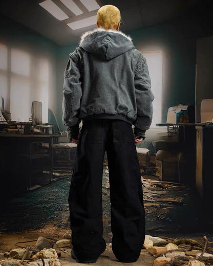 Functional Opium Style Deconstructed Patchwork Winter Jacket