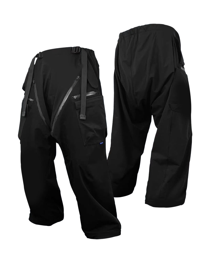 Functional Drop-Crotch Cargo Pants