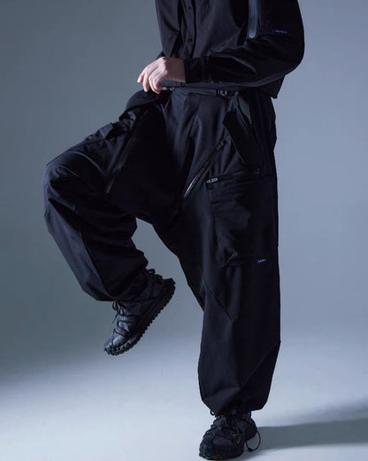Functional Drop-Crotch Cargo Pants