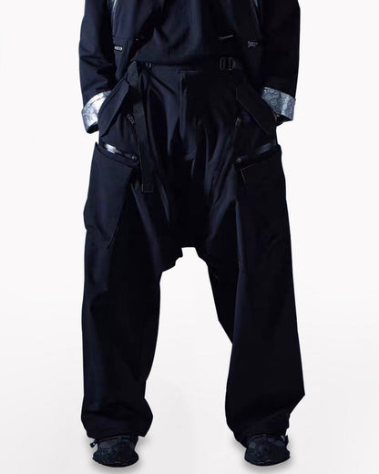 Functional Drop-Crotch Cargo Pants