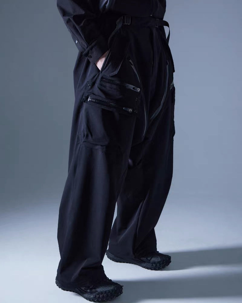 Functional Drop-Crotch Cargo Pants