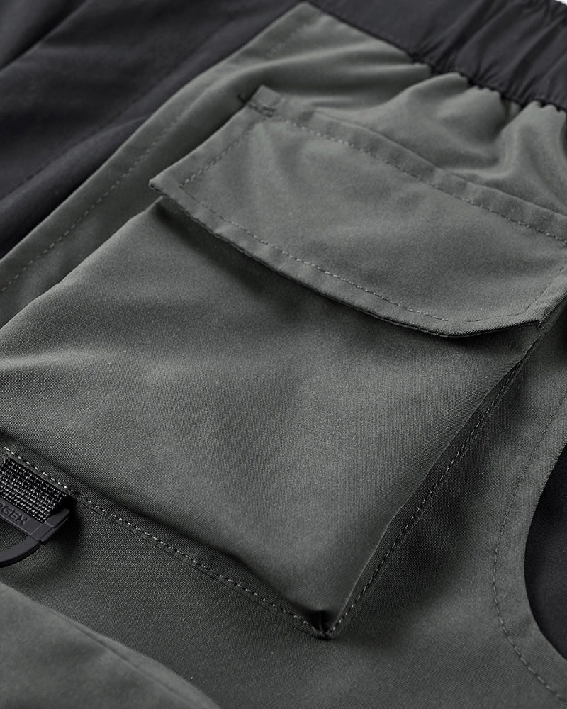 Functional Fake Two Piece Cargo Shorts