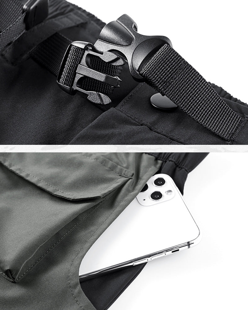 Functional Fake Two Piece Cargo Shorts