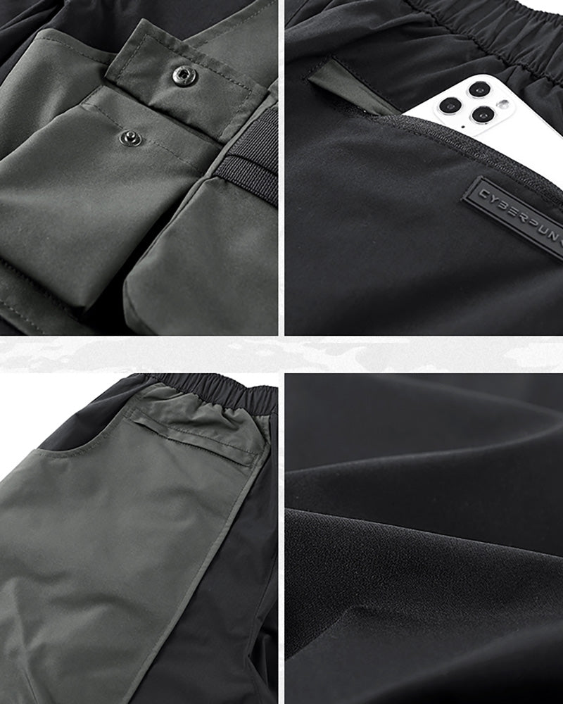 Functional Fake Two Piece Cargo Shorts