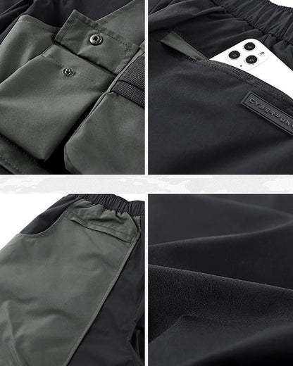 Functional Fake Two Piece Cargo Shorts