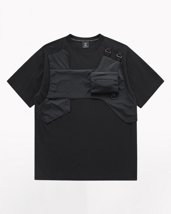 Functional Fake Two-Piece Chest Pocket T-Shirt