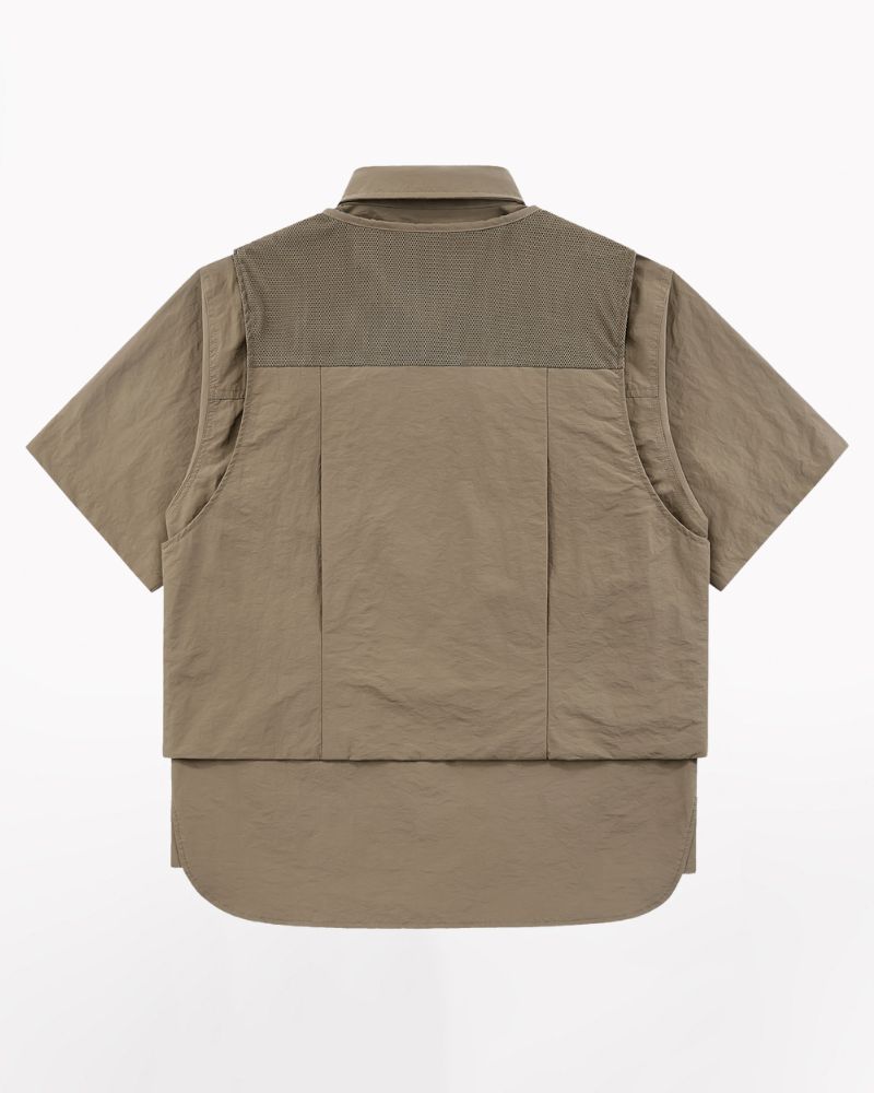 Functional Fake Two-Piece Short Sleeve Tech Shirt