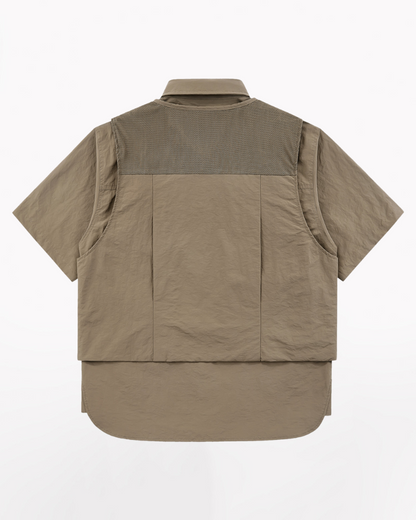 Functional Fake Two-Piece Short Sleeve Tech Shirt