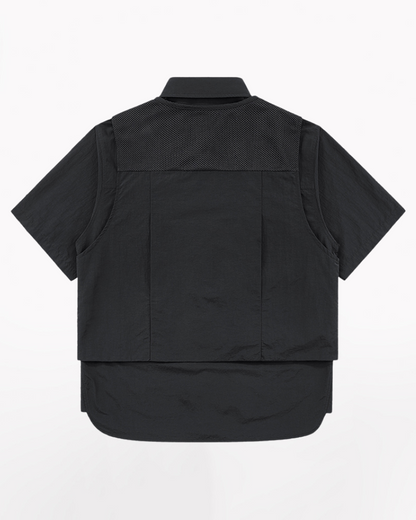Functional Fake Two-Piece Short Sleeve Tech Shirt