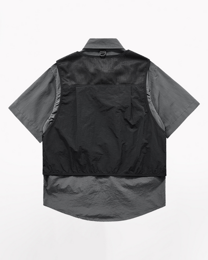 Techwear T-shirts,tactical shirt,mens black tees,cargo t-shirt men&