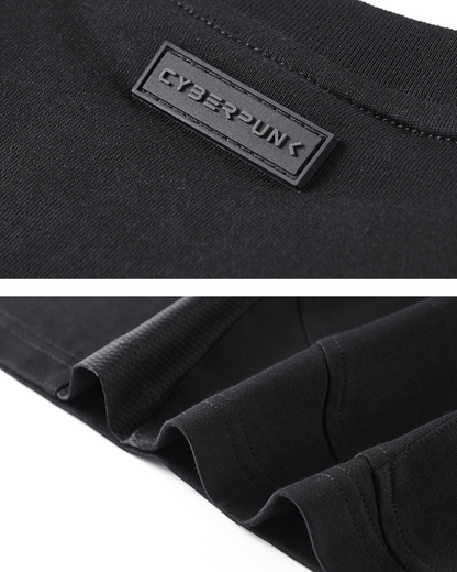 Geometric Patchwork Techwear T-Shirt