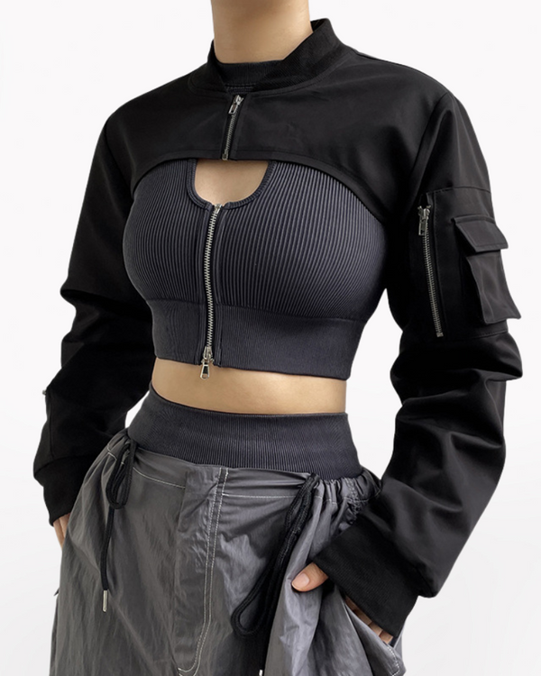 Functional Irregular Crop Top