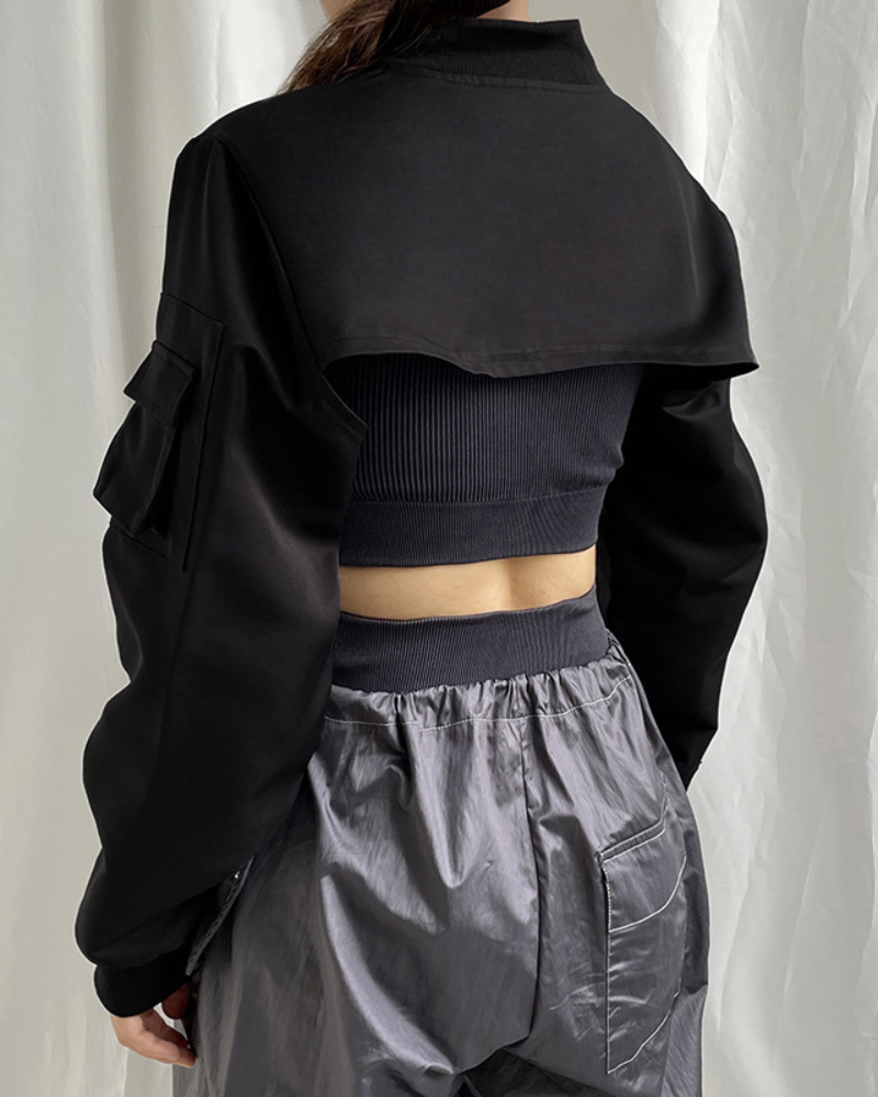 Functional Irregular Crop Top – Techwear Official